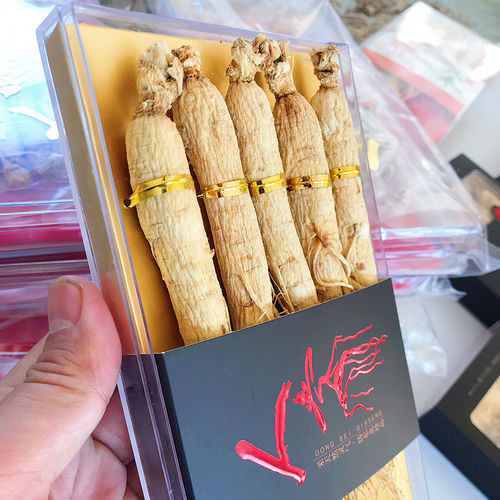 人参礼盒5-6支长白山人参非野山参干人参泡酒专用中药材生晒白参