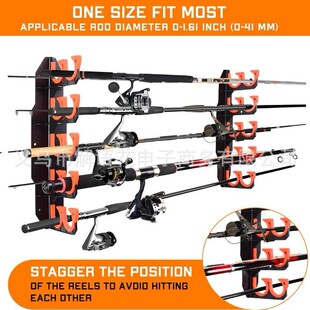跨境新款 Fishing Rod Holder for Garage 钓鱼竿支架