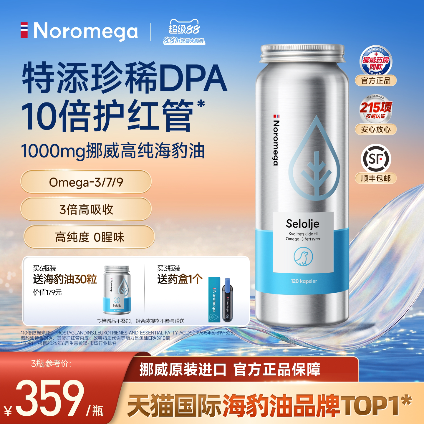 Noromega海豹油高浓度Omega3鱼油图片
