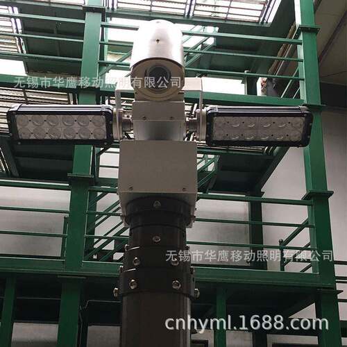 厂家定制诡载移 动升降监控摄影305杆 铝合金车云台气缸集成监控