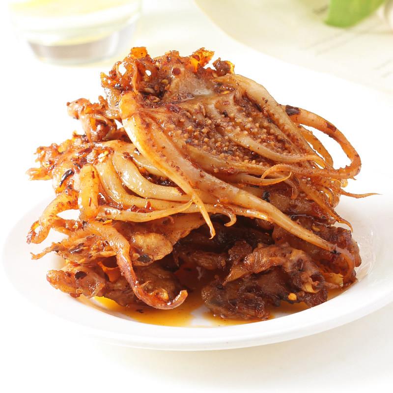 珍洋营养现烤香辣鱿鱼头即食大连商场特产海鲜零食鱿鱼鱿鱼须250g