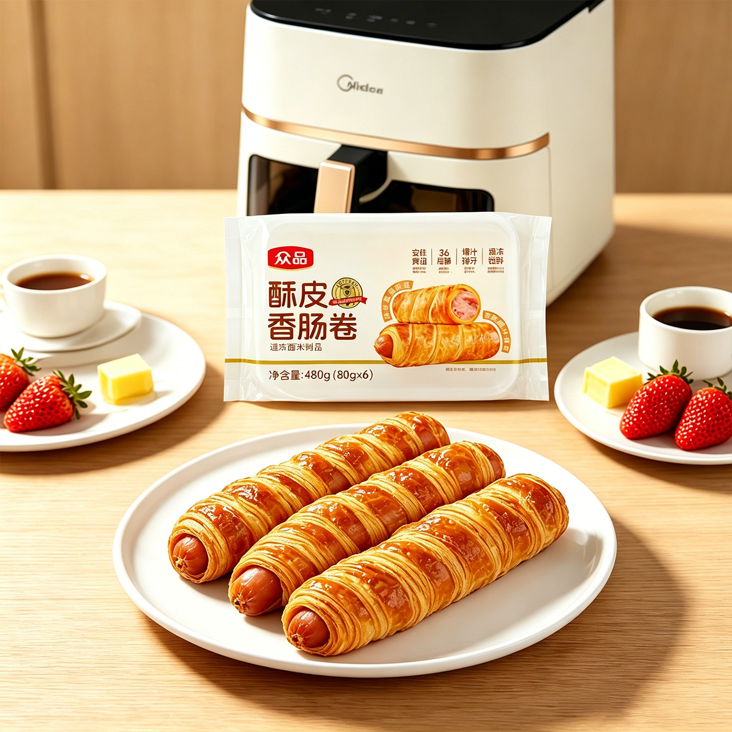 众品酥皮烤肠卷冷冻半成品食材