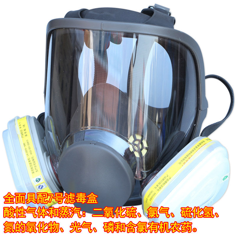 M6800防毒面具防尘喷漆氨气化工消防全面罩消毒甲醛劳保防毒面罩