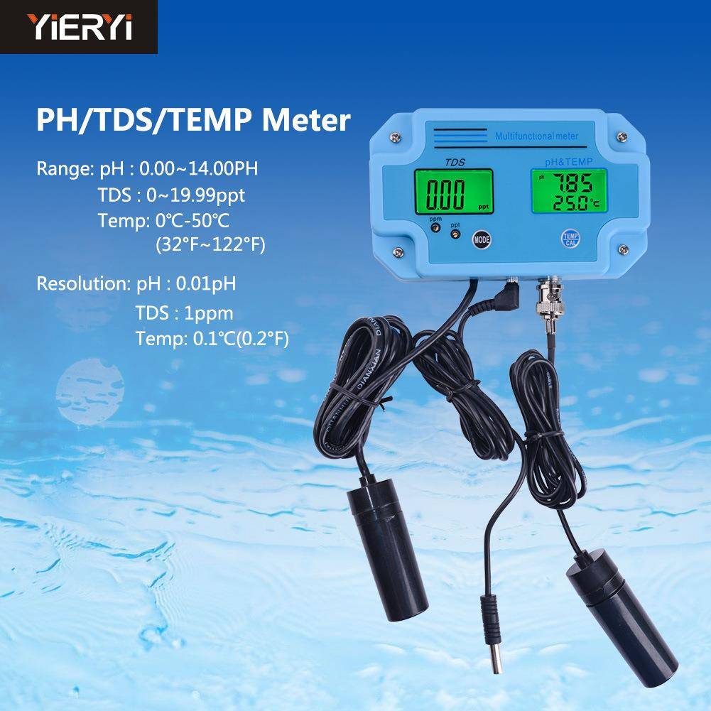 PH-2981水质监测仪ph计酸度海缸盐份分析鱼缸水质检测仪EC计