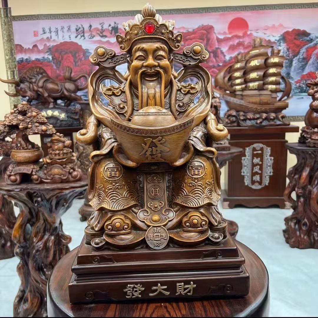发大财招财文财神佛像摆件