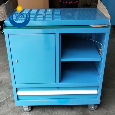 双开门组合工具车静音推车重型工具柜工具挂板作业车单开门置物柜