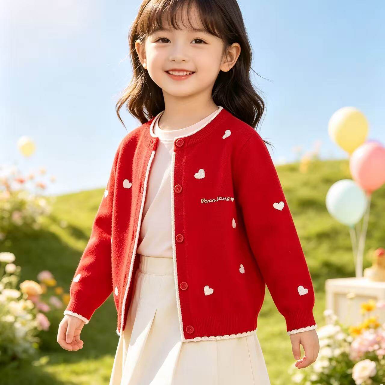 女童毛衣开衫外套2026秋冬季新款女宝宝毛线婴儿针织衫上衣不起球