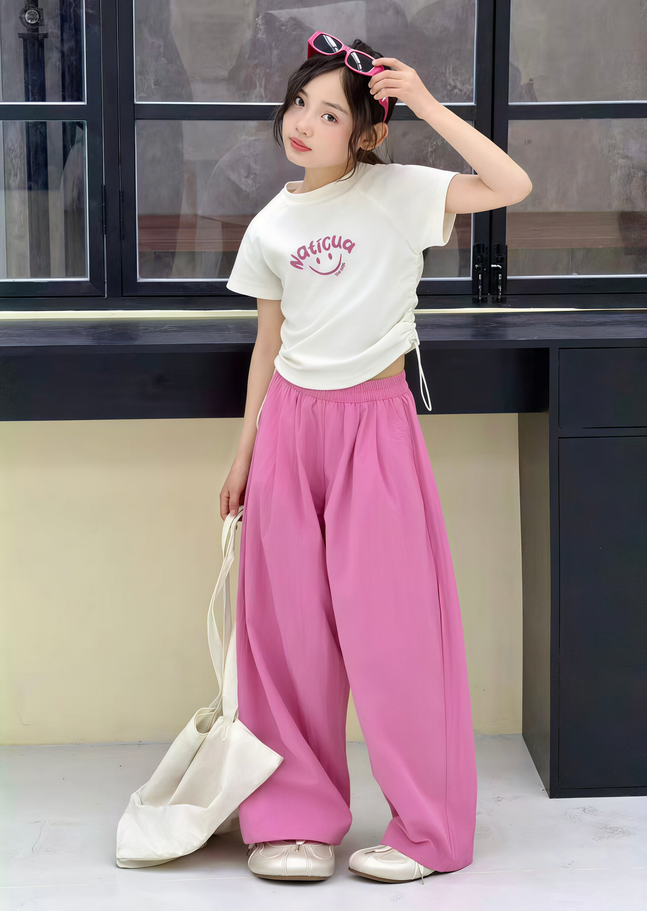 女童夏装套装2026夏季新款时髦洋气女大童短袖T恤夏天儿童两件套
