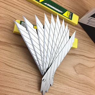 北山2133小美工刀片30度角9mm贴膜刀片皮革裁切壁纸小介刀片 包邮