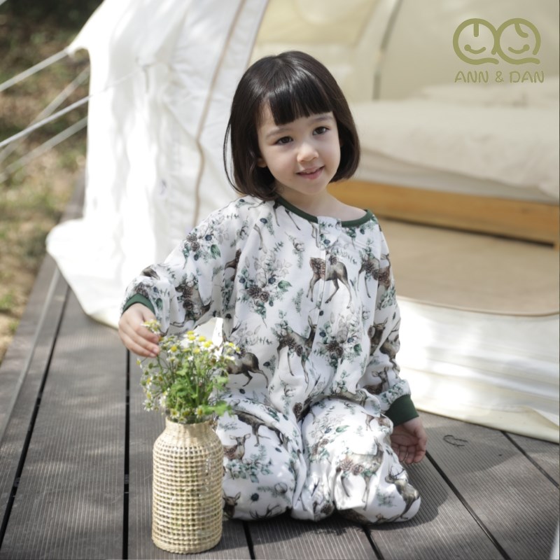 安旦婴幼儿分腿睡袋四季通用款竹棉纱布睡袋