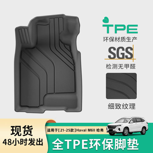适用于21-25款哈弗Haval M6II汽车脚垫全环保TPE脚垫防水后备箱垫