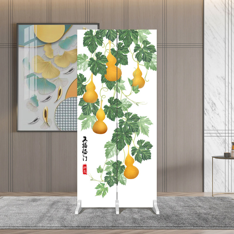 屏风隔断客厅卧室卫生间厕所入户进门口遮家用小户型中式荷花