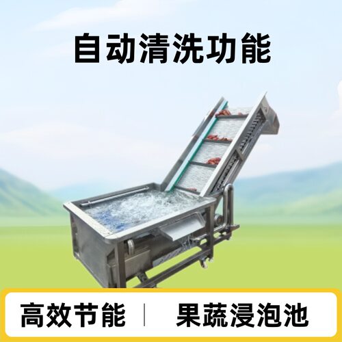 南瓜果蔬清洗机 不锈钢红薯气泡洗菜机地瓜加工神器带喷淋