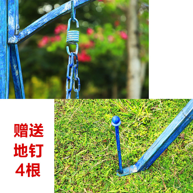 欧式做旧美式铁艺户外庭院秋千双人摇椅爬藤架别墅花园装饰