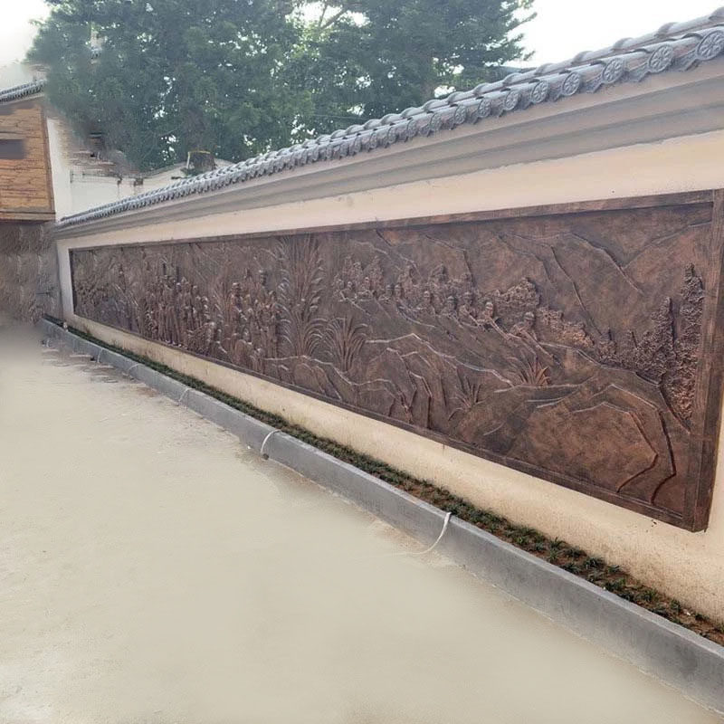 成都铜浮雕景墙校园浮雕墙玻璃钢仿铜浮雕广场文化背景墙砂岩石墙