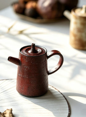 妙峰作品 国内陶艺家手作日式紫砂茶壶小品壶泡茶壶单壶手执壶