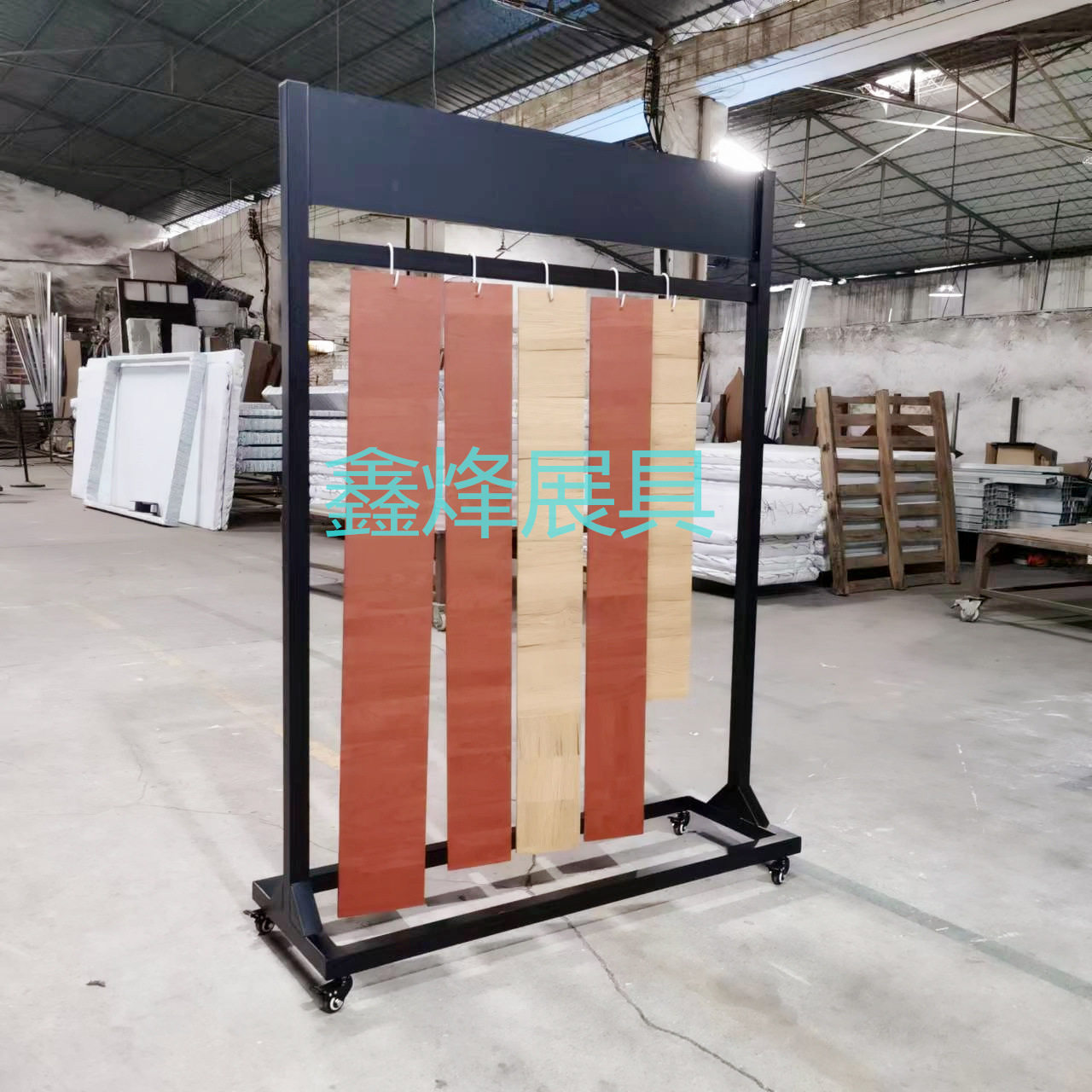 定制木板挂架门板色卡样品展柜全屋定制色板收纳展示板材样品展架图片