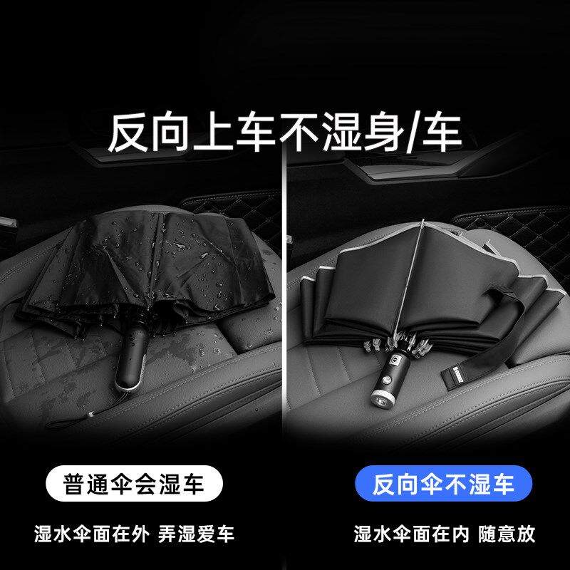 左都雨伞高档级全自动反向汽车载男士折叠收纳加大号加厚加固专用
