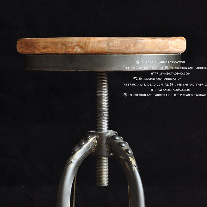 欧式复古实木酒吧椅子新古典美式吧台餐桌椅高脚凳做旧休闲靠背椅