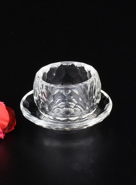 供水杯透明供奉佛前莲花摆件圣水杯家用净水杯贡杯佛水晶玻璃供杯