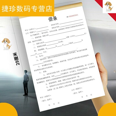 借款正规借条单据法律个人认可欠条本欠款单通用协议担保模板符合