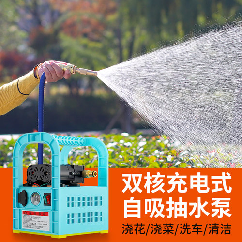 充电水泵浇菜神器户外12v水泵小型吸水抽水洗车抽水浇花清洁家用