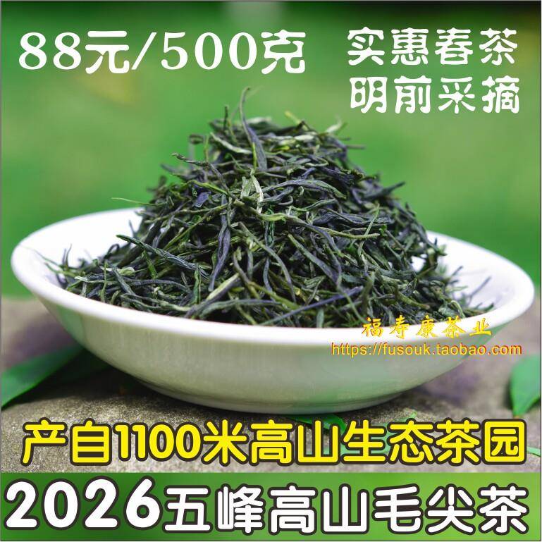 现货2026年五峰特级毛尖绿茶新茶春茶毛峰茶叶云雾茶明前袋装500g