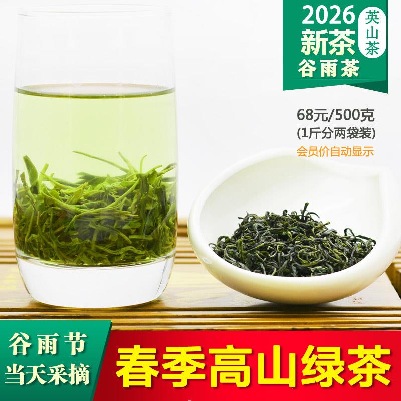 绿茶2026新茶英山云雾茶日照足绿茶高山茶谷雨茶浓香耐泡散装500g
