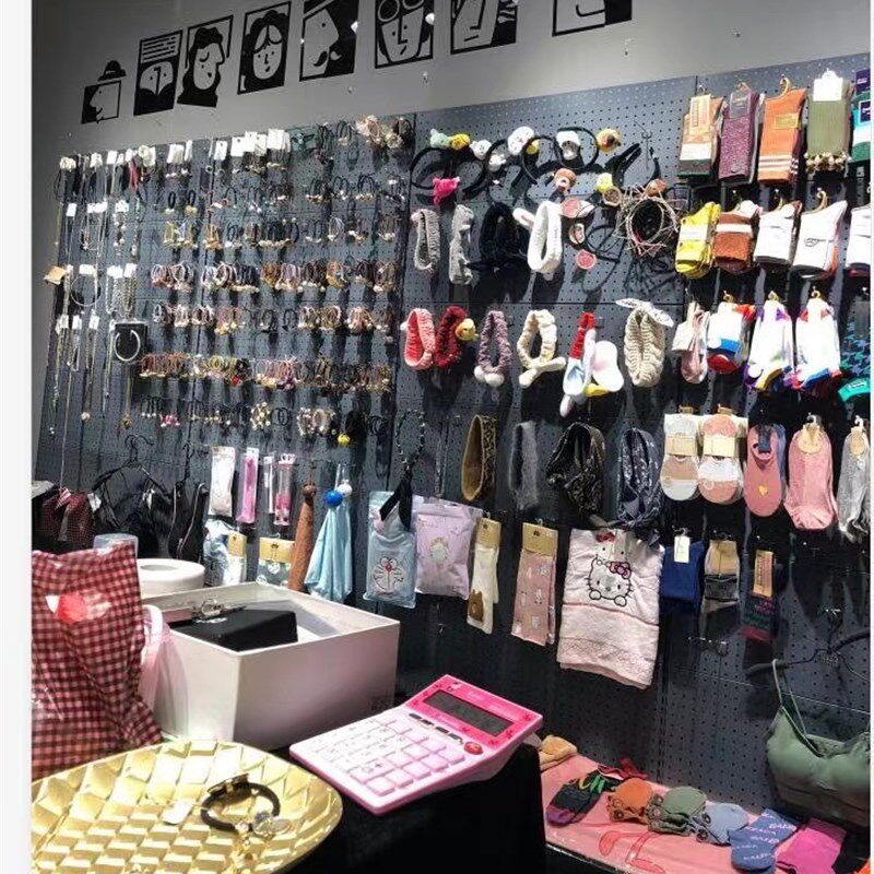 洞洞板置物架手机配件五金工具挂架宠物店渔具展示架袜子饰品货架