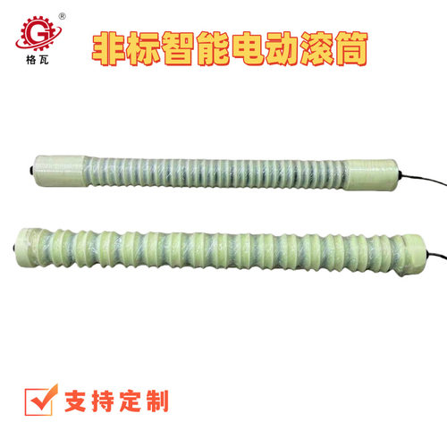 格瓦非标定制水果分选输送机用BL76圆带槽电辊筒异形防水电动滚筒