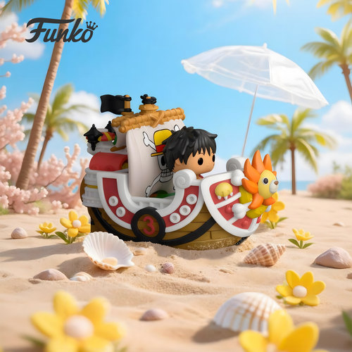Funko海贼王 路飞与千里阳光号 航海王one piece周边萌粒潮玩礼物