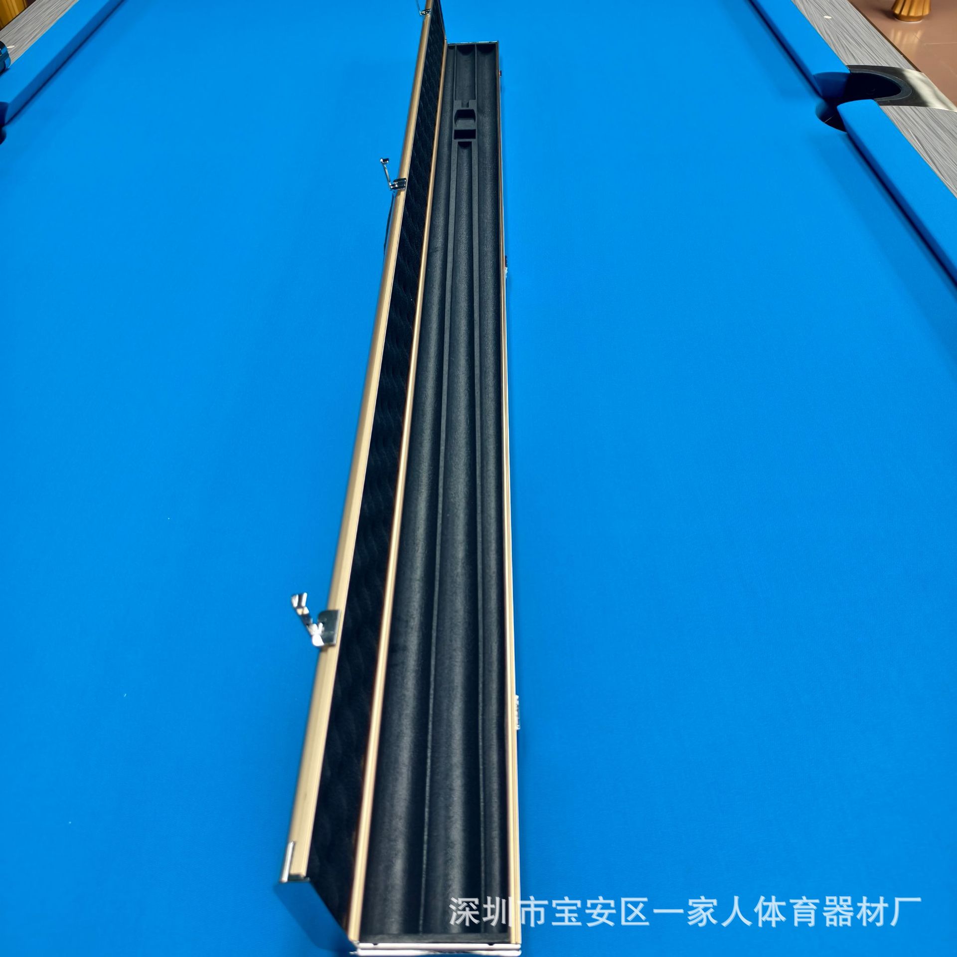 新款三槽台球通杆铝合金杆盒可放冲打跳防摔防水耐磨防潮一体通杆图片