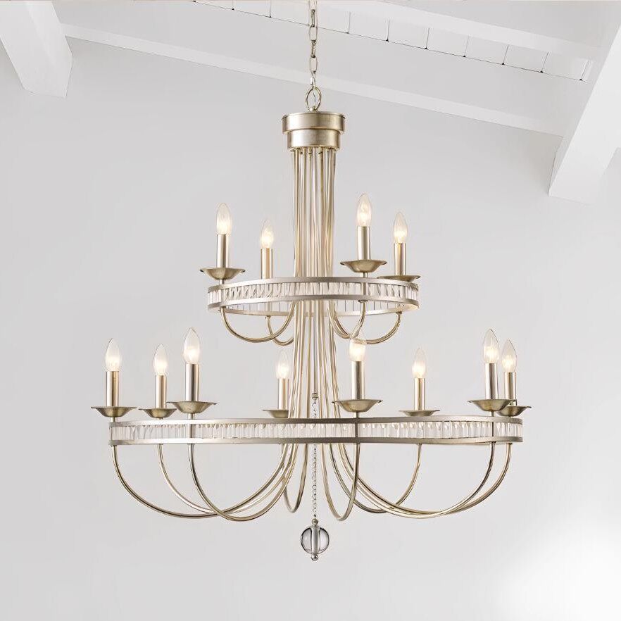 美式乡村吊灯客厅灯法式复古卧室家用别墅商铺奢华双层水晶大吊灯