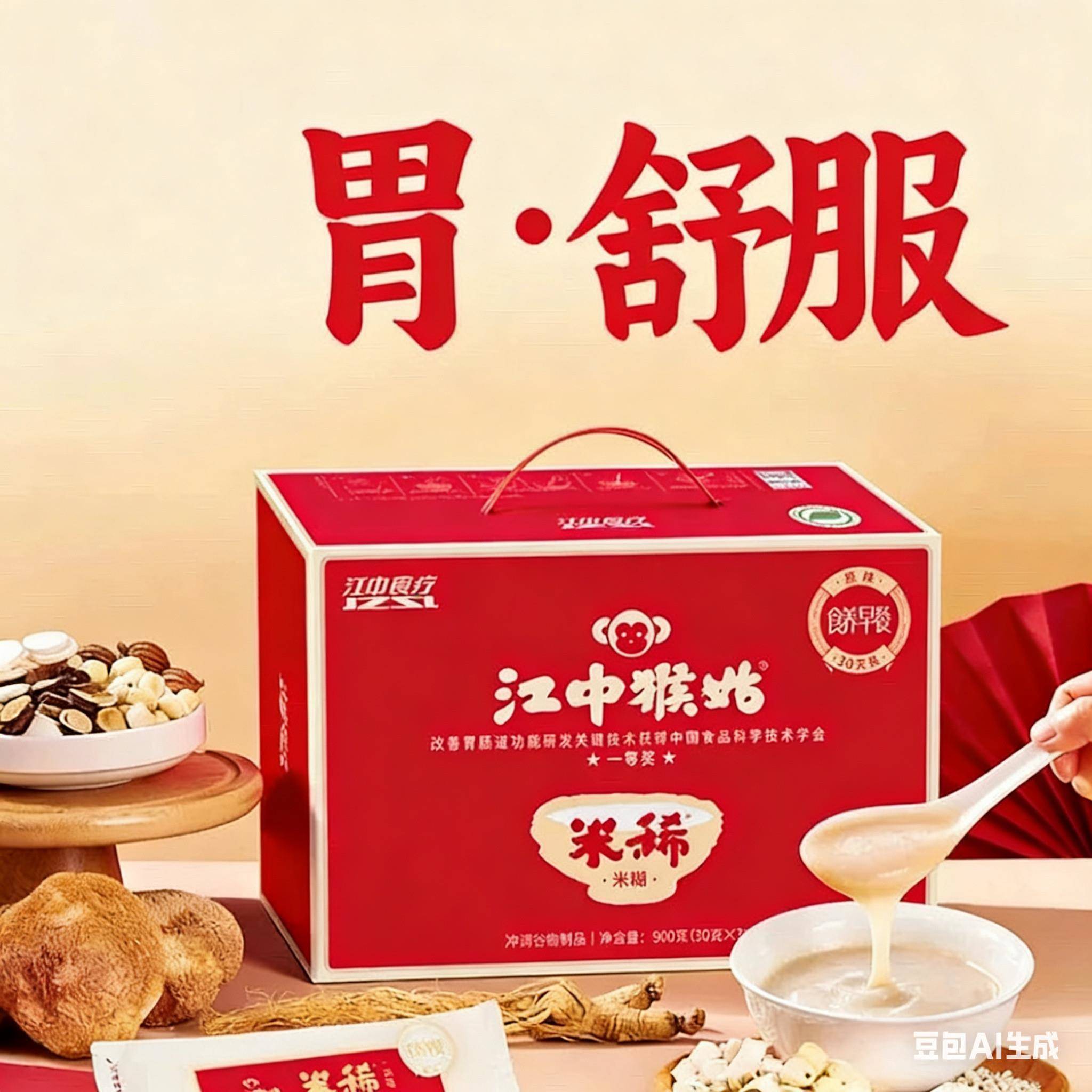 江中猴头菇米稀糊流食营养餐老年人适合吃的养胃食品早餐食疗30天