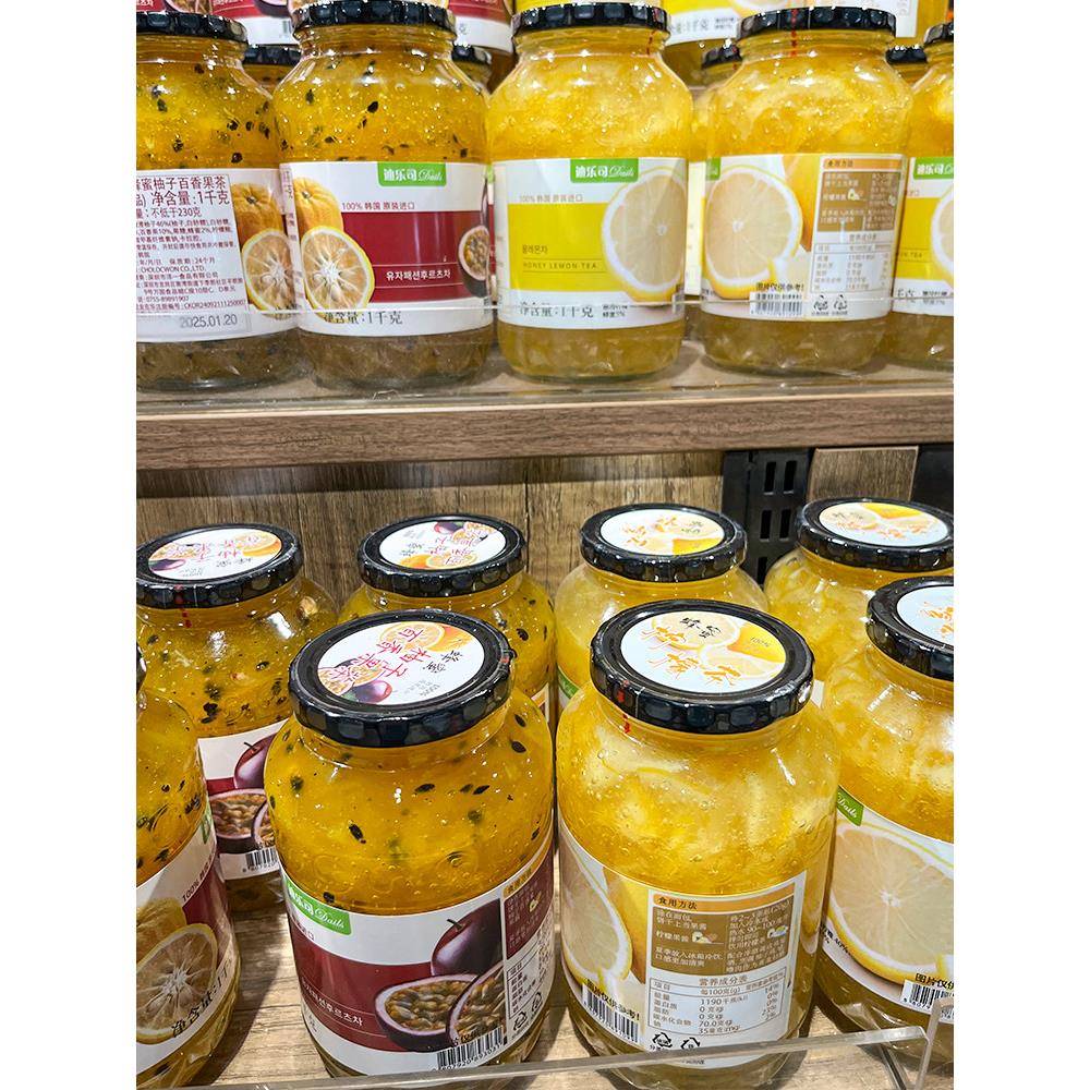 胖东来迪乐司蜂蜜柚子百香果红西柚柠檬茶饮DL超市正品线上代购