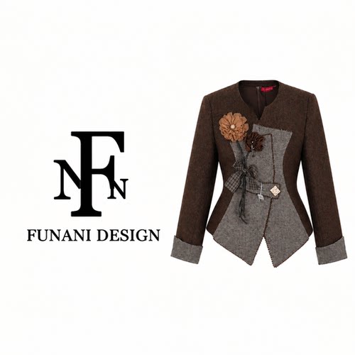 FNN羊毛西装外套女秋季复古高级感收腰显瘦气质短西服DF2631422A