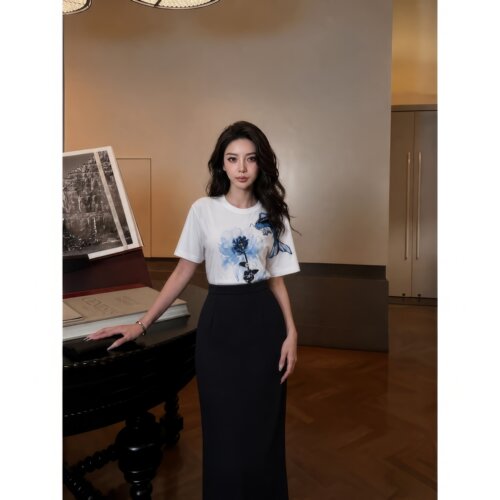 【芙娜妮】2026新款气质衬衣新中式女汉服上衣夏款短袖F2620601A