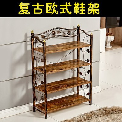 欧式鞋架门口一件起批宿舍置物架轻奢高级感家用门口多层铁艺鞋架