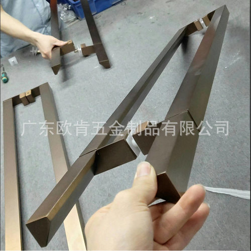 广东欧肯五金 定制三角管拉手 拐脚拉手  玻璃门木门大拉手