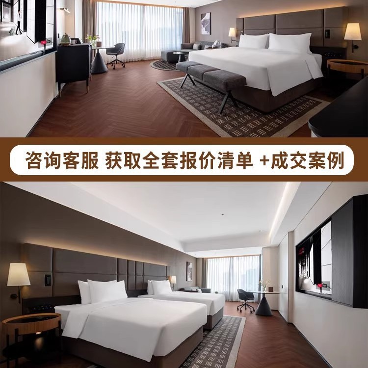 城际中高档行酒店固装家具生产床头柜写字桌椅茶水柜工厂靠墙储物图片
