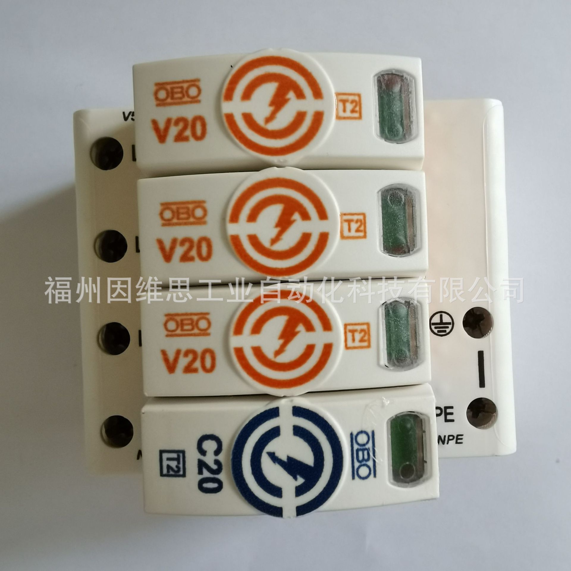 德国OBO四相电源防雷器5095314电涌保护器V20-4+FS-550V全新原装