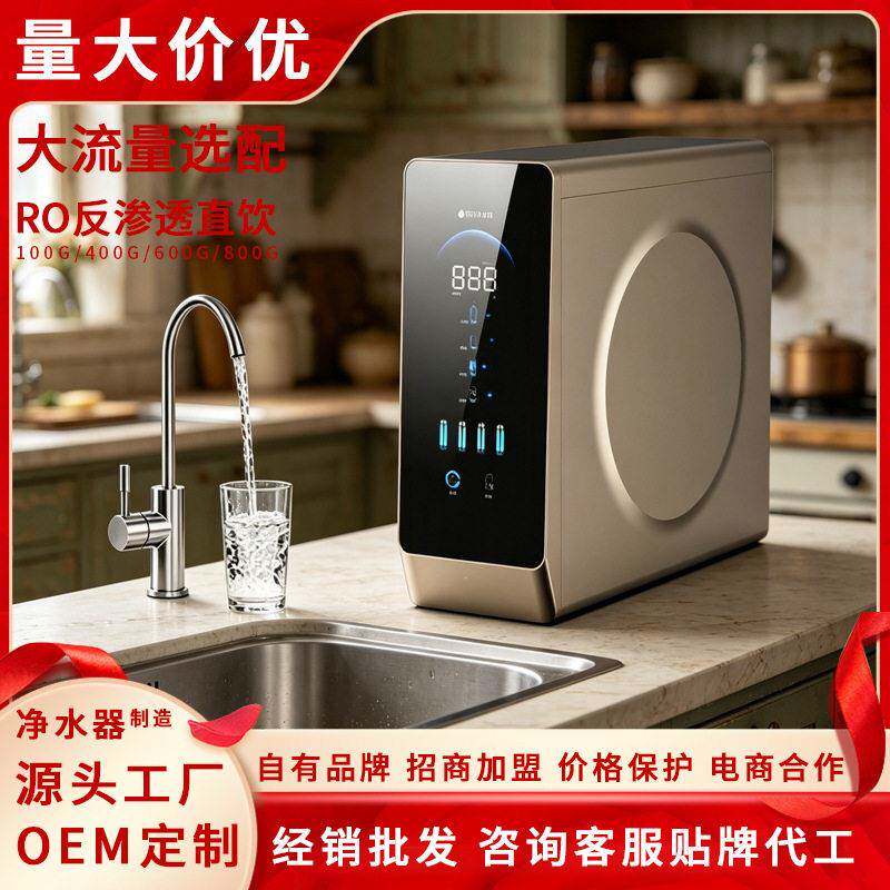 净水器十大名牌600g大流量母婴直饮0阻垢剂oem贴牌工反渗透ro机