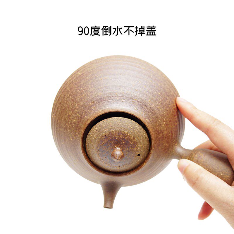 煮茶壶陶壶冬天围炉煮茶专用茶壶潮州手拉壶砂铫壶柴烧炭火煮茶器