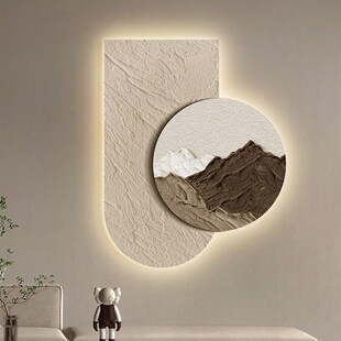 网红侘寂客厅装饰画气氛灯画高墙级感肌理玄关风挂画抽象卧室背景