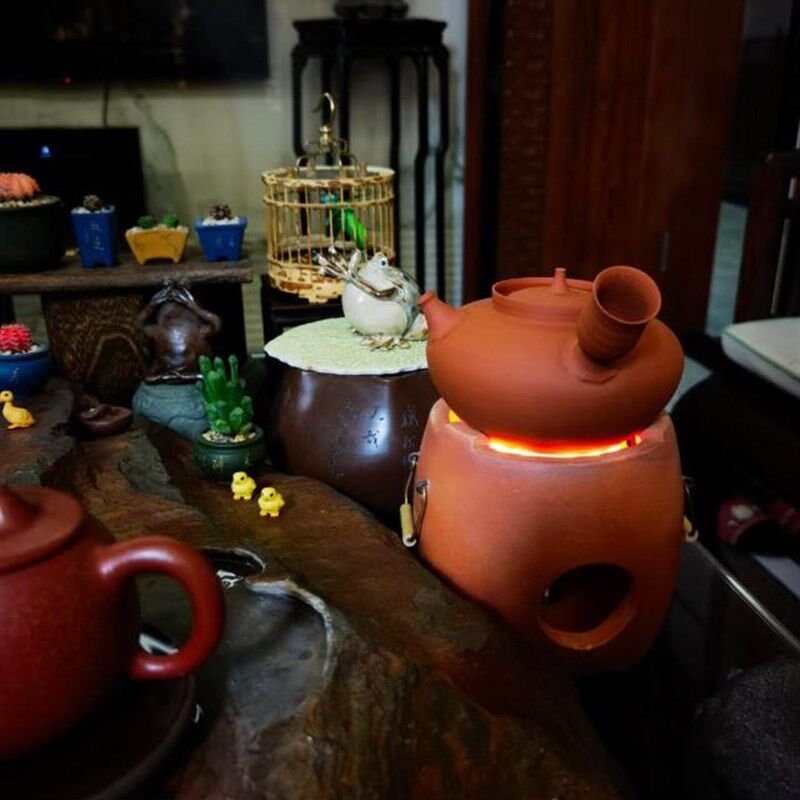 电炭炉 电炉丝煮茶煮水 红泥炉插电电热 茶炉工夫茶具 福临香木坊