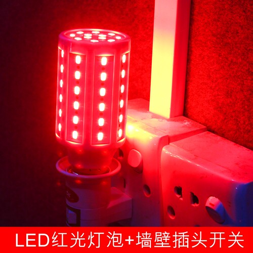 超亮led红光灯笼灯泡红色玉米灯喜宴婚庆氛围植物生长猪肉生鲜灯