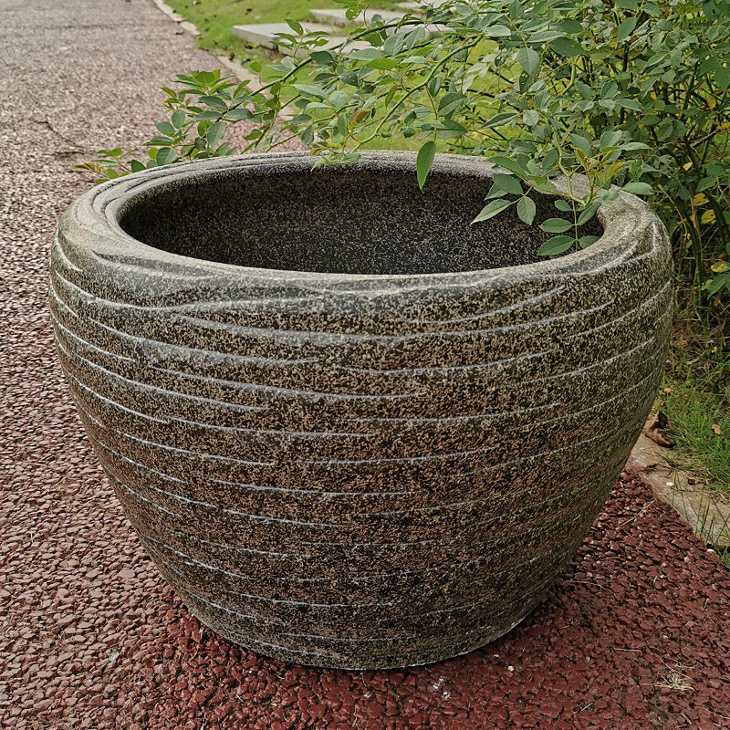 景德镇陶瓷大号养鱼缸仿古石头缸乌龟缸睡莲荷花缸种树缸庭院水缸