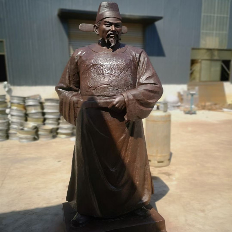 铸铜名人雕塑玻璃钢仿铜古代作家人物塑像户外广场公园可摆件