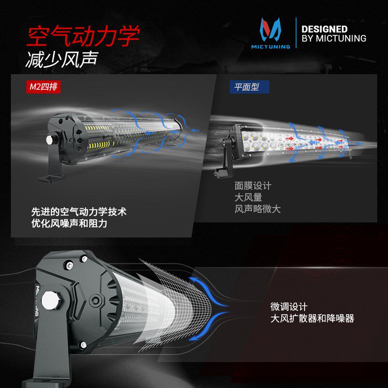 越野汽车led长条灯12v车顶灯强光改装前杠灯超亮24伏远光狗反击灯