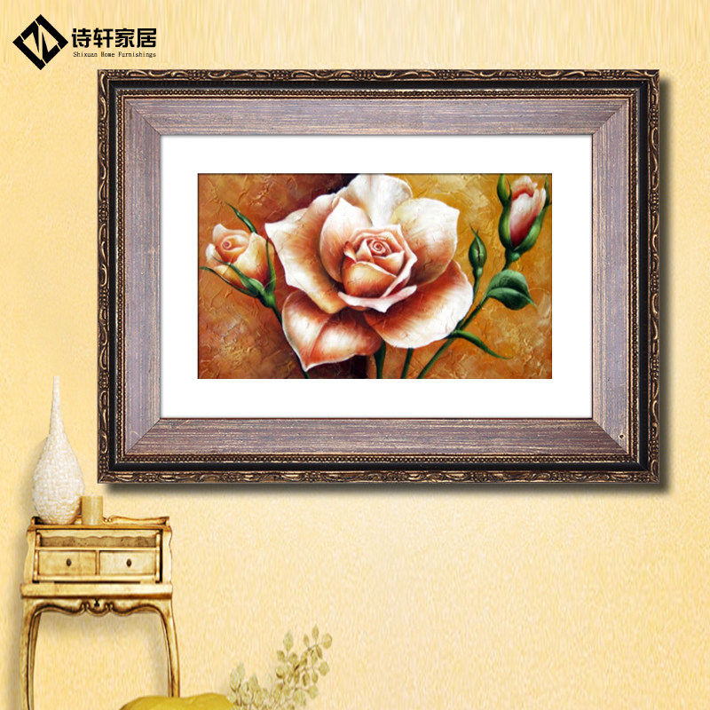 复古法式实木画框装裱卡纸大相框定制轻奢艺术画订做挂墙任意尺寸
